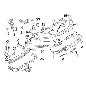 Porsche OE - Rear Bumper - Bumper & Components (Base / S)