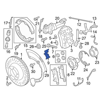 Porsche OE - Rear Disc Brake Anti-Rattle Clip