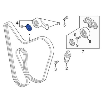 Porsche OE - Accessory Drive Belt Idler Pulley Cap