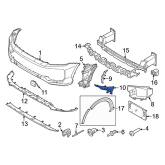 Porsche OE - Front Left Lower Radiator Support Air Deflector