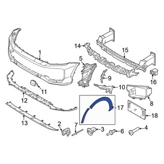 Porsche OE - Rear Right Rearward Wheel Arch Molding