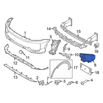Porsche OE - Front Left Radiator Support Air Duct