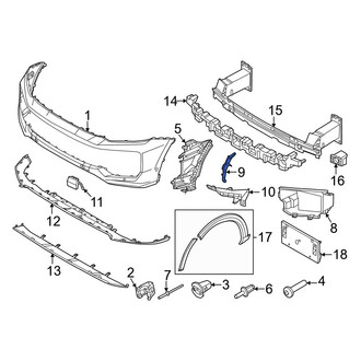 Porsche OE - Front Right Radiator Support Air Deflector