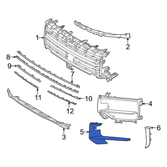 Porsche OE - Front Left Inner Grille Molding