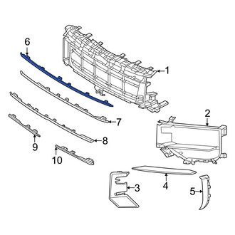 Porsche OE - Front Upper Center Grille Molding
