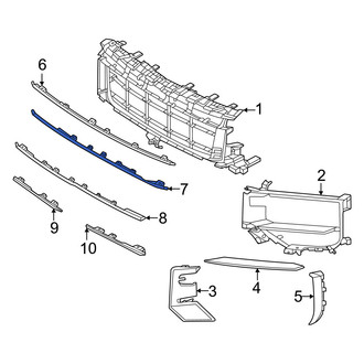 Porsche OE - Front Lower Center Grille Molding