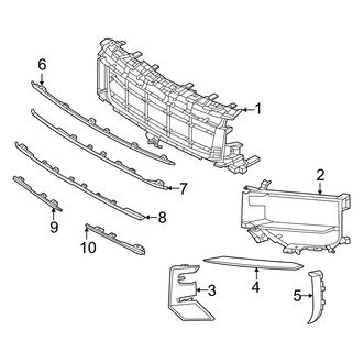 Porsche OE - Front Bumper & Grille - Grille & Components