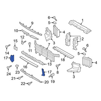 Porsche OE - Front Right Radiator Support Air Deflector