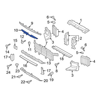 Porsche OE - Front Center Radiator Support Air Deflector