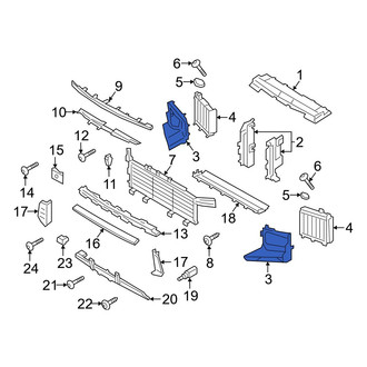 Porsche OE - Front Right Radiator Support Air Duct
