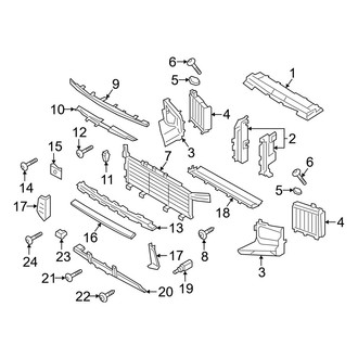 Porsche OE - Radiator Support - Splash Shields