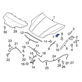 Porsche OE - Front Left Hood Safety Catch
