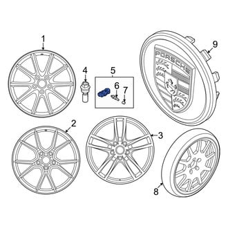 Porsche OE - Tire Pressure Monitoring System (TPMS) Sensor