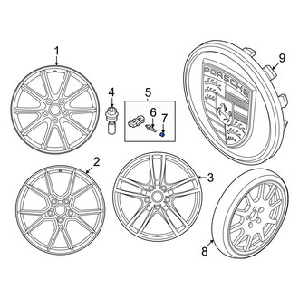 Porsche OE - Tire Pressure Monitoring System (TPMS) Valve Stem Cap