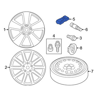 Porsche OE - Tire Pressure Monitoring System (TPMS) Sensor