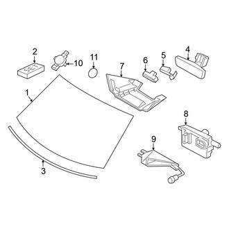 Porsche OE - Windshield & Components (Coupe / E-Hybrid Coupe / GTS Coupe / S Coupe / S E-Hybrid Coupe / Turbo E-Hybrid Coupe / Turbo GT Coupe)