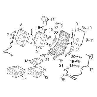 Porsche OE - Seats & Tracks - Rear Seat Components (Passenger Side Sport Seat)