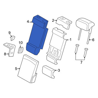 Porsche OE - Rear Center Seat Back Cushion Cover
