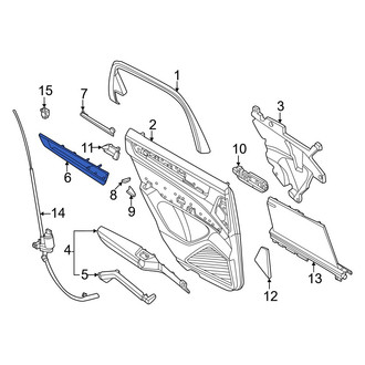 Porsche OE - Front Right Upper Door Trim Molding