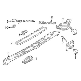 Porsche OE - Lift Gate - Exterior Trim (Base / E-Hybrid / GTS / S / S E-Hybrid / Turbo E-Hybrid)