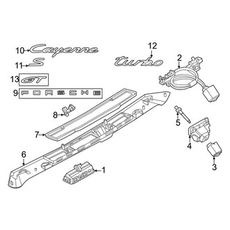 Porsche OE - Lift Gate - Exterior Trim (Coupe / E-Hybrid Coupe / GTS Coupe / S Coupe / S E-Hybrid Coupe / Turbo E-Hybrid Coupe / Turbo GT Coupe)