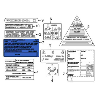 Porsche OE - Tire Information Label