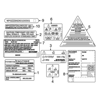 Porsche OE - Information Labels - Labels (BATTERY EV (EV/BEV))