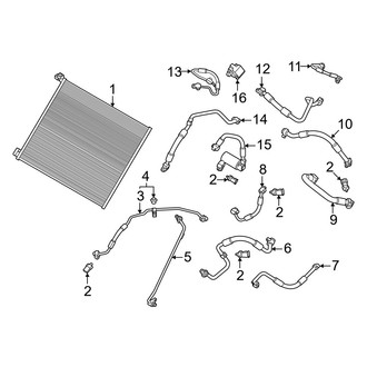 Porsche OE - Air Conditioner & Heater - Condenser, Compressor & Lines (Condenser & Lines)