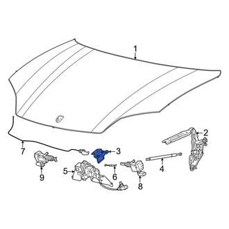 Porsche OE - Front Hood Latch Striker Plate