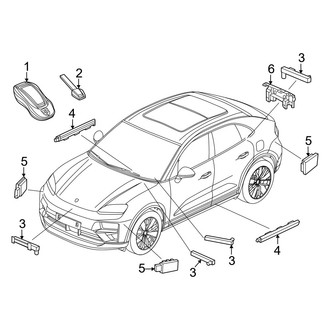 Porsche OE - Electrical - Keyless Entry Components (BATTERY EV (EV/BEV))