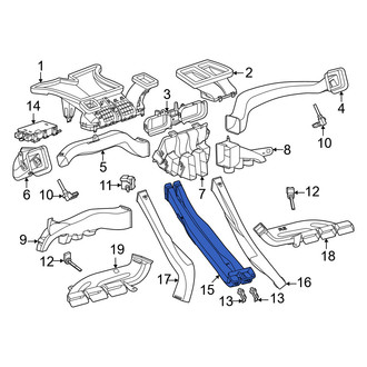 Porsche OE - Rear Center Instrument Panel Air Duct