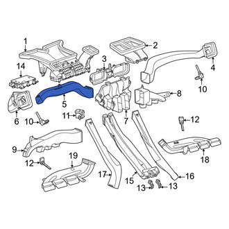 Porsche OE - Front Left Inner Instrument Panel Air Duct