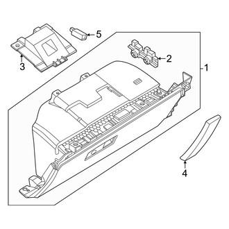 Porsche OE - Instrument Panel - Glove Box (BATTERY EV (EV/BEV))