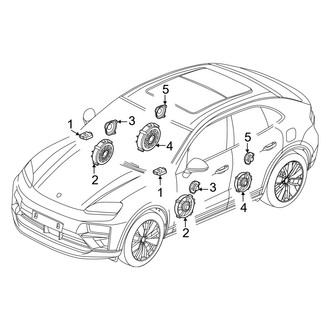 Porsche OE - Instrument Panel - Sound System (Speakers & Components), (BATTERY EV (EV/BEV))