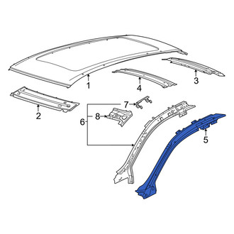 Porsche OE - Left Upper Body A-Pillar Reinforcement