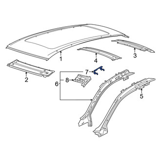Porsche OE - Left Roof Panel Reinforcement