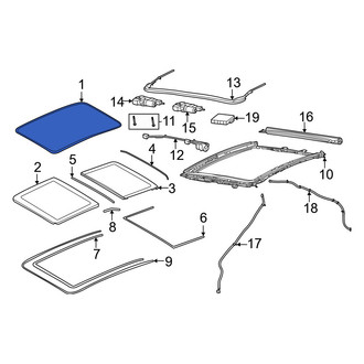 Porsche OE - Sunroof Opening Trim