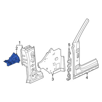 Porsche OE - Left Body A-Pillar Reinforcement Plate