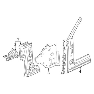 Porsche OE - Pillars, Rocker & Floor - Hinge Pillar (BATTERY EV (EV/BEV))