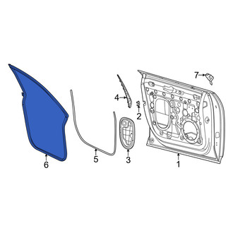 Porsche OE - Front Left Inner Door Seal