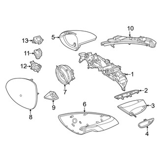 Porsche OE - Front Door - Outside Mirrors (BATTERY EV (EV/BEV))