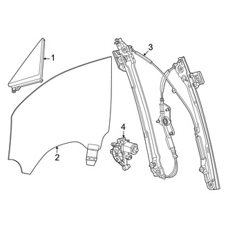 Porsche OE - Front Door - Glass & Hardware (BATTERY EV (EV/BEV))