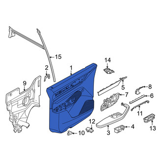 Porsche OE - Front Left Inner Door Interior Trim Panel