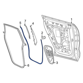 Porsche OE - Rear Left Outer Door Seal