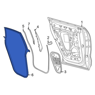 Porsche OE - Rear Left Inner Door Seal