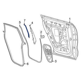 Porsche OE - Rear Left Door Shell Seal