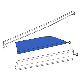 Porsche OE - Front Left Upper Door Molding