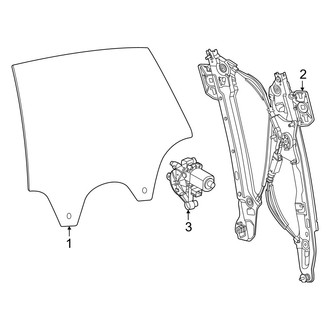 Porsche OE - Rear Door - Glass & Hardware (BATTERY EV (EV/BEV))