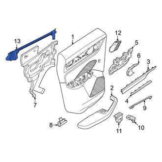 Porsche OE - Rear Left Inner Door Window Belt Weatherstrip