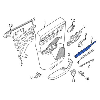 Porsche OE - Rear Left Upper Door Trim Molding